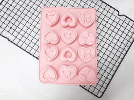 Molde silicona corazones San Valentin